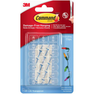 Command Decorating Clips Clear 20pk