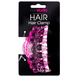Style Studio Hair Clamp - Clear Pink