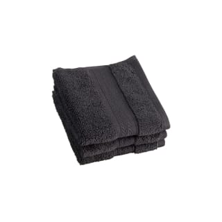 Signature Zero Twist Face Cloth 3pk - Charcoal