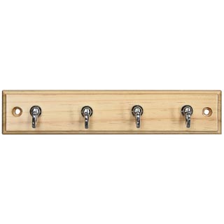 Pine & Chrome 4 Hook Key Rail
