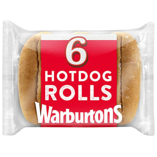 Warburtons Hot Dog Rolls 6pk