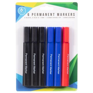 Permanent Markers 6pk