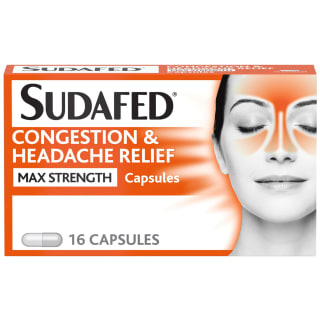 Sudafed Congestion & Headache Max Strength Capsules 16pk