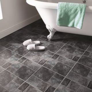 Self Adhesive Floor Tiles Grey Stone Effect Tiling Flooring B M