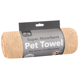 Super Absorbent Microfibre Pet Towel - Cream
