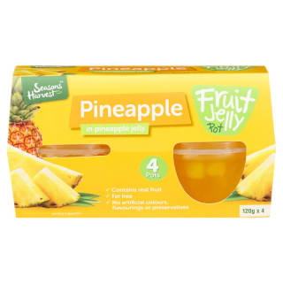 Seasons Harvest Fruit Jelly Pots 4pk - Pineapple