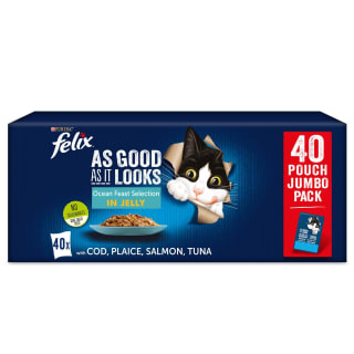 Felix As Good As It Looks Ocean Feasts Cat Food 40 x 85g