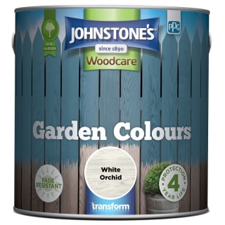 Johnstone's Paint Woodcare Garden Colours - White Orchid 2.5L