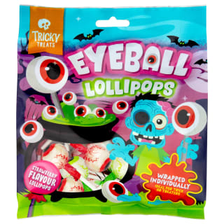 Tricky Treats Eyeball Lollipops 180g - Strawberry