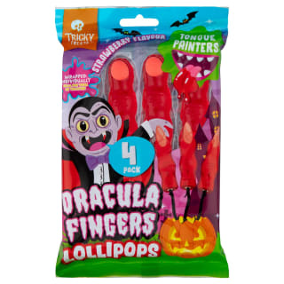 Tricky Treats Finger Lollipops 4pk - Dracula