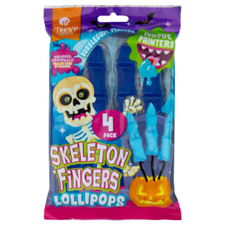Tricky Treats Finger Lollipops 4pk - Skeleton
