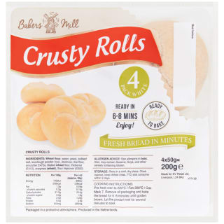 Crusty Rolls White 4pk