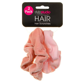 Style Studio Hair Scrunchies 2pk - Pink