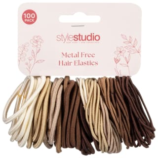 Metal Free Hair Elastics 100pk - Brown