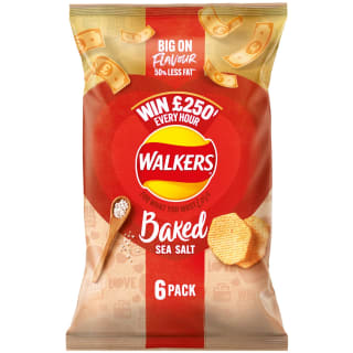 Walkers Oven Baked Crisps 6pk - Sea Salt