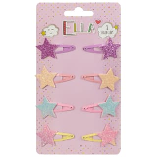 Ella Hair Clips 8pk - Stars
