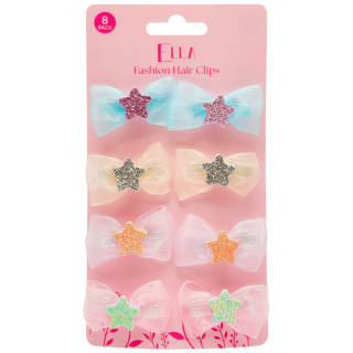 Ella Hair Clips 8pk - Stars