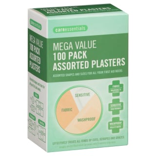 Care Essentials Mega Value Assorted Plasters 100pk