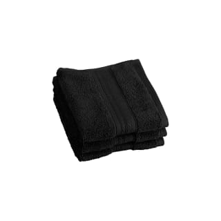 Signature Face Cloth 3pk - Black
