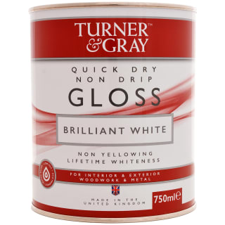 Turner & Gray Quick Dry Non Drip Gloss 750ml - Brilliant White