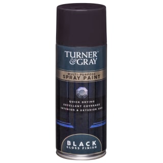 Turner & Gray Multi-Purpose Spray Paint 400ml - Black Gloss Finish