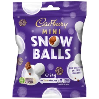 Cadbury Mini Snowballs Bag 74g