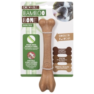 Chewable Bamboo Bone Dog Toy - Chicken