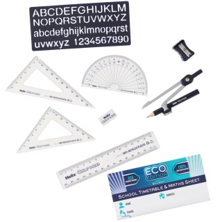 Helix Oxford Eco Mathematik-Set Blau - 9-teiliges Set Aus Recyceltem Material