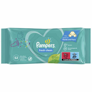 Pampers Fresh Clean Baby Wipes 52pk