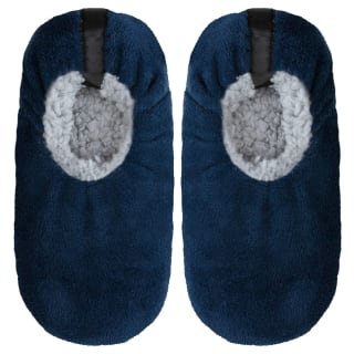Mens Plain Snuggle Slippers - Navy