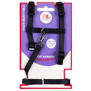 Kittykins Cat Harness & Lead Set - Black