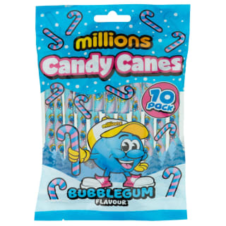 Millions Candy Canes 10pk - Bubblegum