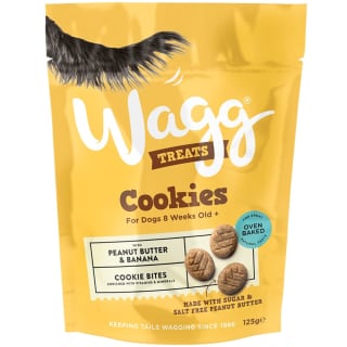 Wagg Treats Cookie Bites 125g - Peanut Butter & Banana