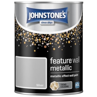 Johnstone's Feature Wall Metallic Paint 1.25L - Silver