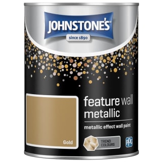 Johnstone's Feature Wall Metallic Paint 1.25L - Gold