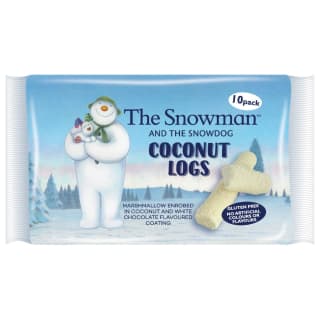 The Snowman and The Snow Dog Coconut Logs 10pk