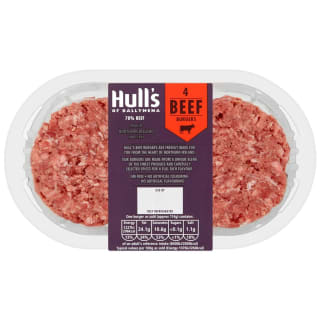 Hull's Beef Burgers 4pk