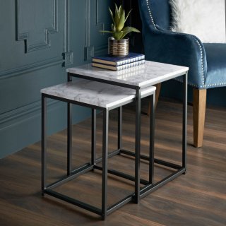 Zurich Marble Nest of 2 Tables