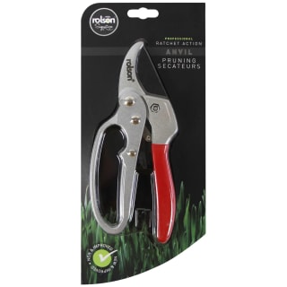 Rolson Signature Anvil Pruning Secateurs - Red