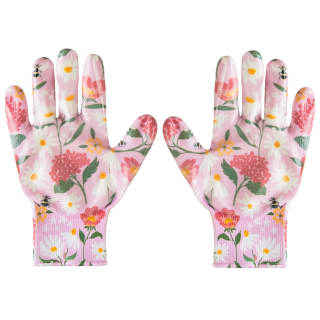 Fashion Nitrile Coated Garden Glove - Pink Floral
