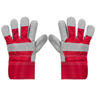 Rolson Heavy Duty Suede Gardening Gloves - Medium - Red