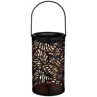 Tropical Cutout Solar Lantern - Black