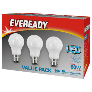 Eveready 60W B22 Eco Halogen Bulb 3pk