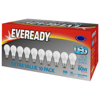 Eveready 60W B22 LED Bulb 10pk