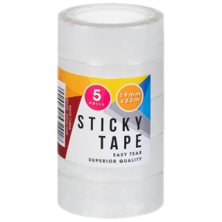 Mini Sticky Tape 5pk 19mm x 33m
