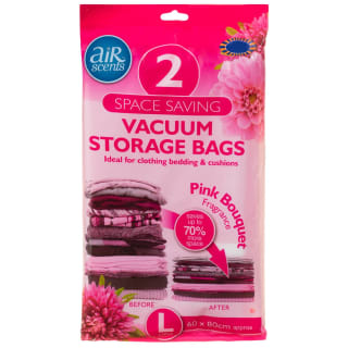 AirScents Vacuum Storage Bags 2pk - Pink Bouquet