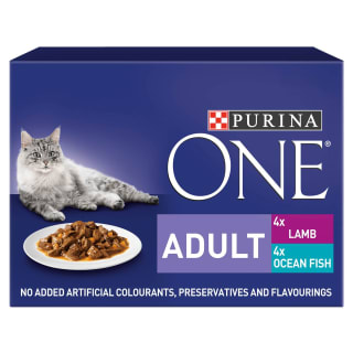 355797-purina-one-adult-fish-lamb-cat-food-8x85g