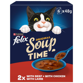 Felix Soup Time Original Cat Food 6 x 48g - Meat