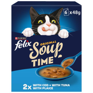 Felix Soup Time Original Cat Food 6 x 48g - Fish