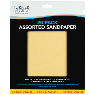 Turner & Gray Assorted Sandpaper 20pk
